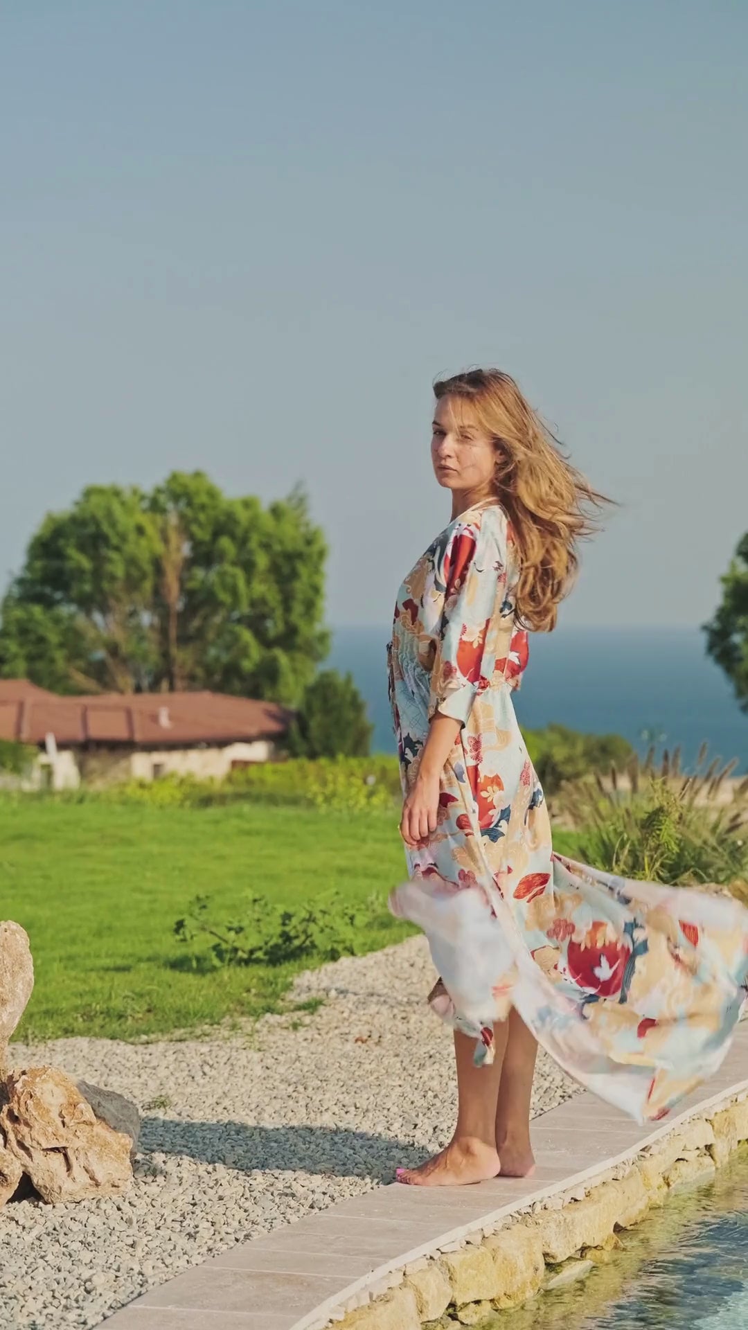 Asahi Turquoise Beach Kimono